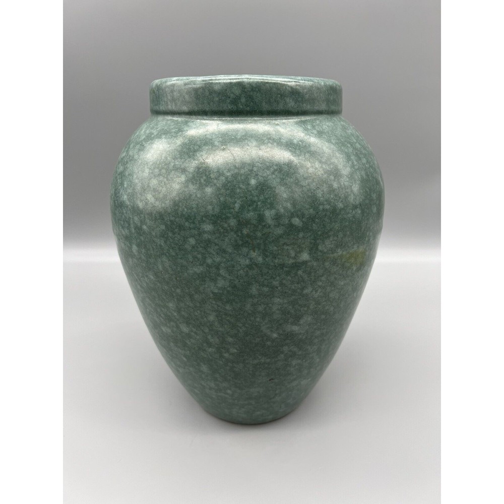 Robinson Ransbottom Pottery Oil Jar Victoria Green Glaze 1930s Arts Crafts Ohio